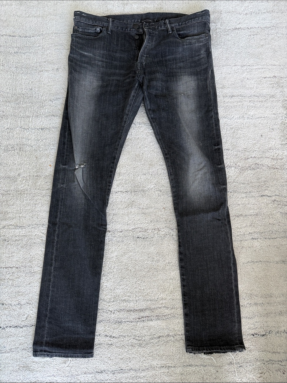 John Elliot Men's Black Washed Slim Jeans